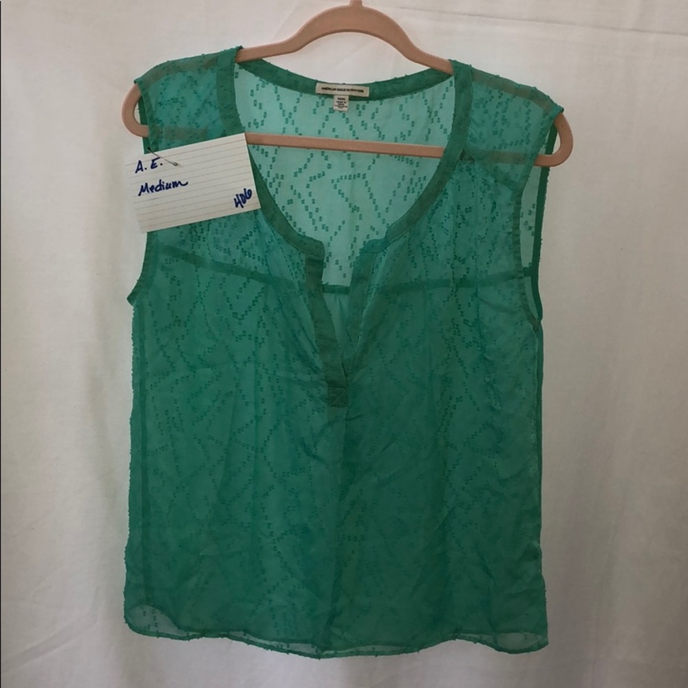 American Eagle Sheer Sleeveless Top